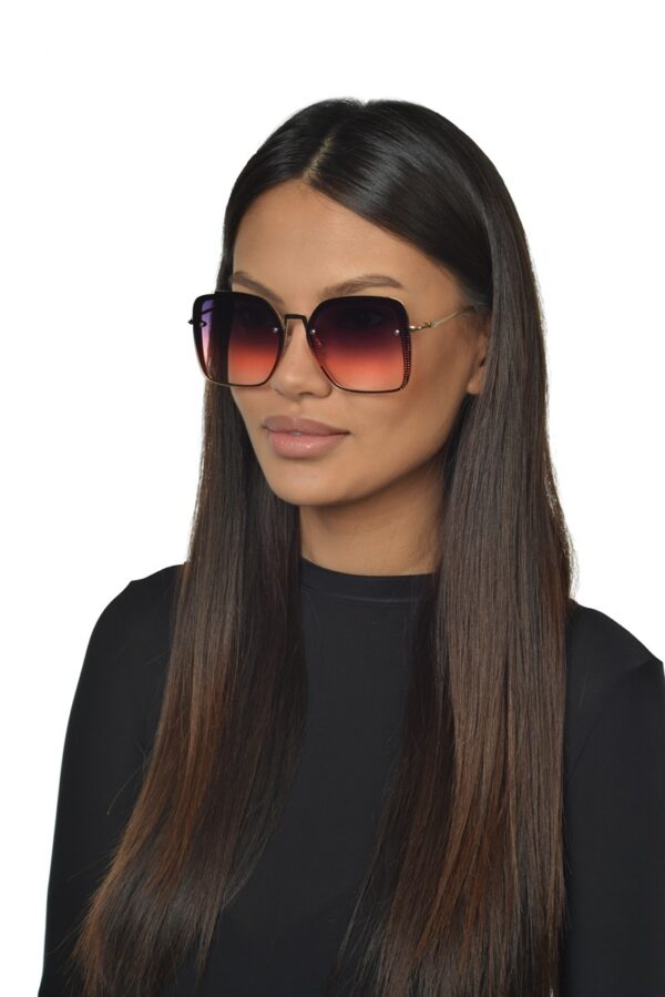 Kayla Okulary damskie przeciwsłoneczne, duże, modne okulary, kwadratowe