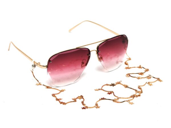 Łańcuszek do okularów- biżuteria do okularów gwiazdeczki