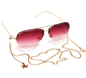 Łańcuszek do okularów- biżuteria do okularów Dwie gwiazdy