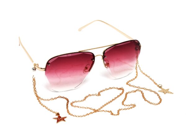 Łańcuszek do okularów- biżuteria do okularów Dwie gwiazdy