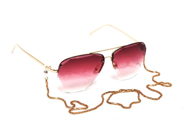 Łańcuszek do okularów- biżuteria do okularów Plecionka złota