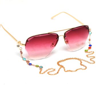 Łańcuszek do okularów- biżuteria do okularów kolorowe koraliki