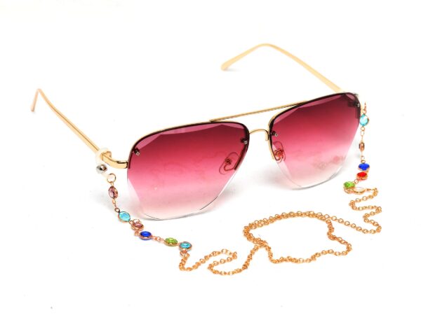 Łańcuszek do okularów- biżuteria do okularów kolorowe koraliki