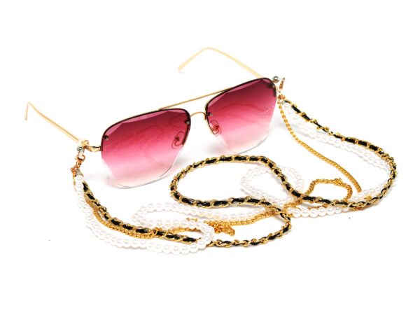 Łańcuszek do okularów- biżuteria do okularów perły