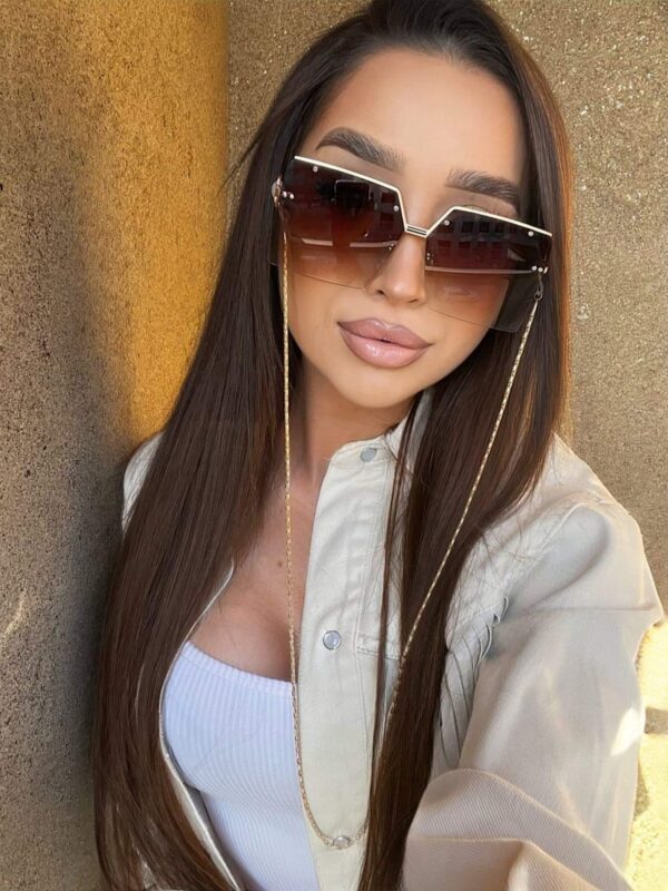 Łańcuszek do okularów- biżuteria do okularów Plecionka złota