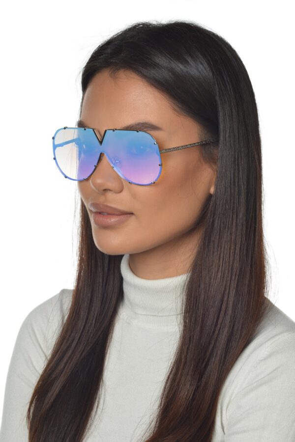 QUEEN Okulary damskie przeciwsłoneczne, modne okulary, duże okulary, lustrzanki