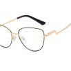 PATRICIA Okulary damskie zerówki, metalowe, kocie oczy