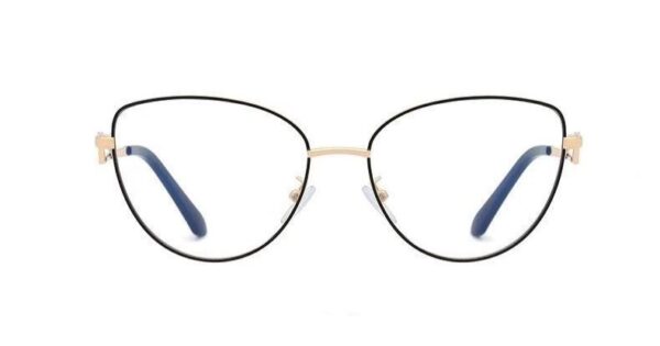 PATRICIA Okulary damskie zerówki, metalowe, kocie oczy PATRICIA Okulary damskie zerówki, metalowe, kocie oczy