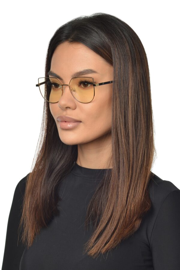 INES Okulary korekcyjne damskie, kocie oczy