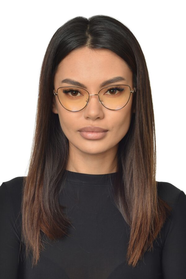 PATRICIA Okulary damskie zerówki, metalowe, kocie oczy PATRICIA Okulary damskie zerówki, metalowe, kocie oczy