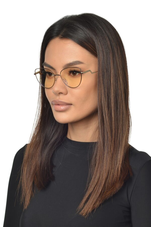 PATRICIA Okulary damskie zerówki, metalowe, kocie oczy PATRICIA Okulary damskie zerówki, metalowe, kocie oczy