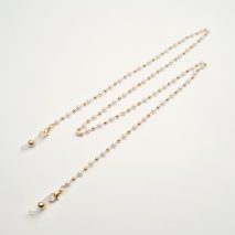 ŁAŃCUSZEK DO OKULARÓW- BIŻUTERIA DO OKULARÓW Biało-złote perełki
