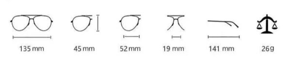 SARA Okulary damskie zerówki BLUE CONTROL