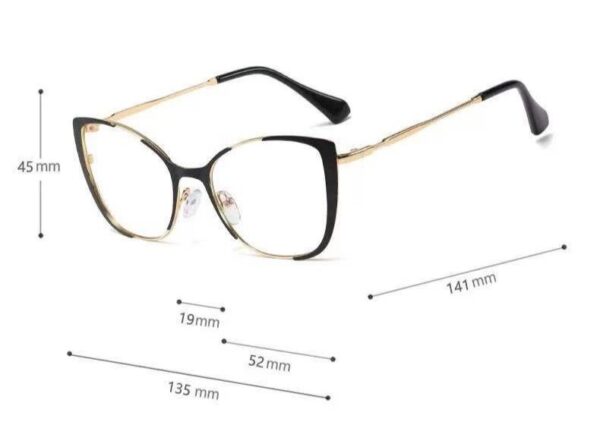 SARA Okulary damskie zerówki BLUE CONTROL