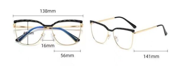 CARMELITA Okulary damskie zerówki BLUE CONTROL