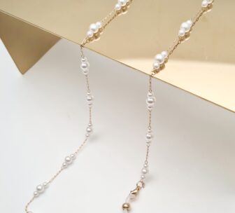 ŁAŃCUSZEK DO OKULARÓW- BIŻUTERIA DO OKULARÓW trzy perełki