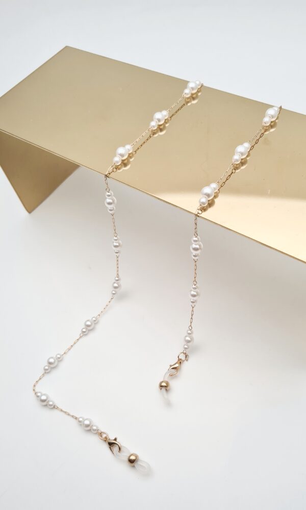 ŁAŃCUSZEK DO OKULARÓW- BIŻUTERIA DO OKULARÓW trzy perełki