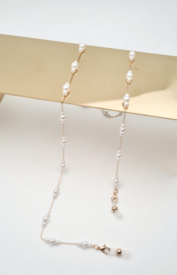 ŁAŃCUSZEK DO OKULARÓW- BIŻUTERIA DO OKULARÓW trzy perełki