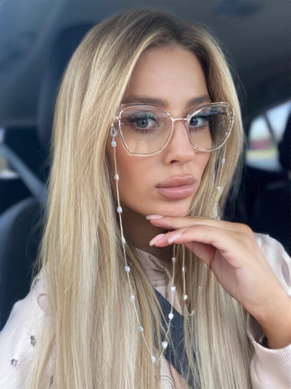 ŁAŃCUSZEK DO OKULARÓW- BIŻUTERIA DO OKULARÓW serduszka perełki