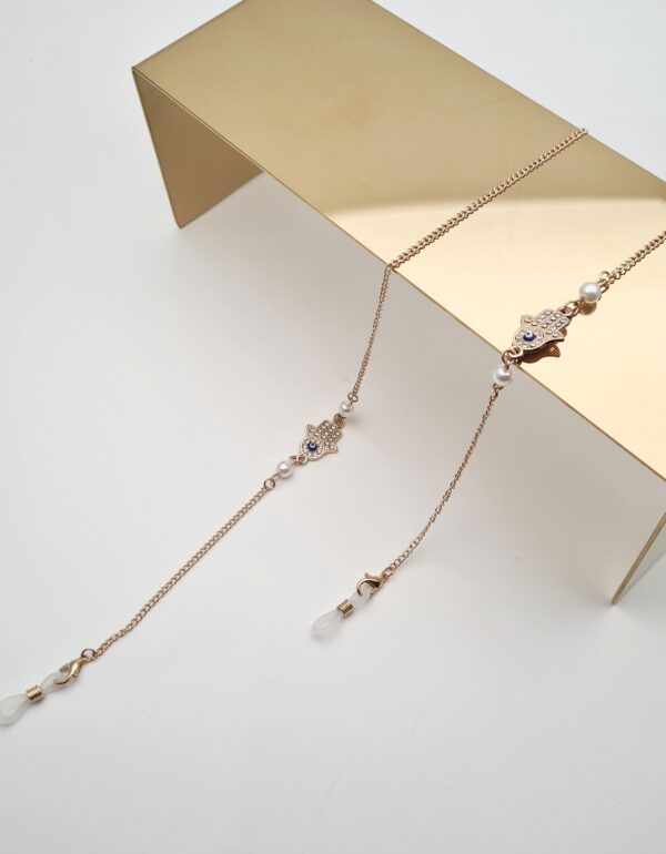 ŁAŃCUSZEK DO OKULARÓW- BIŻUTERIA DO OKULARÓW Ręka Fatimy