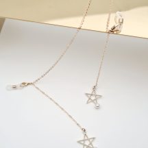 ŁAŃCUSZEK DO OKULARÓW- BIŻUTERIA DO OKULARÓW gwiazda z perłą