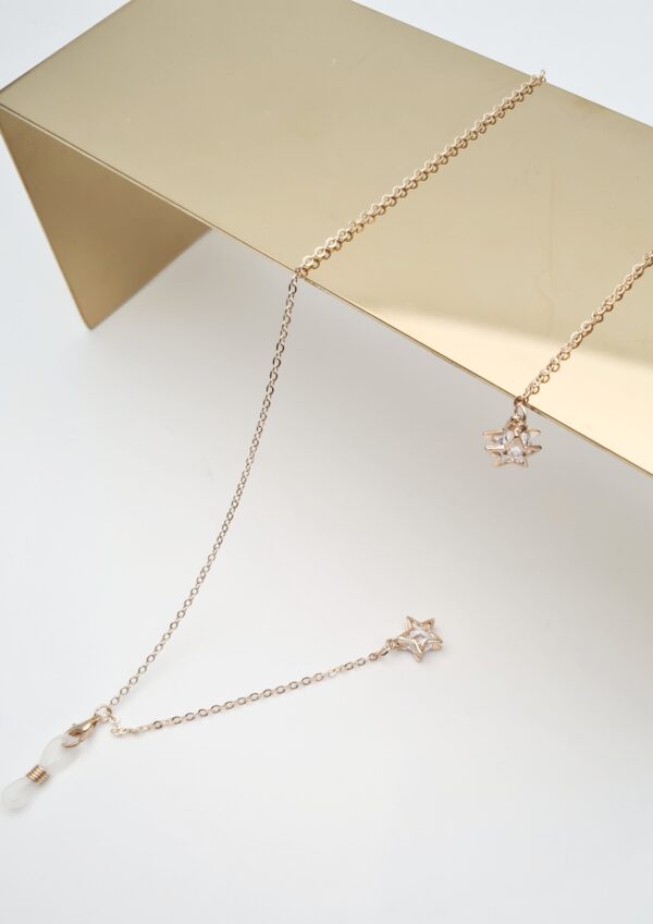 ŁAŃCUSZEK DO OKULARÓW- BIŻUTERIA DO OKULARÓW gwiazdka cyrkonia