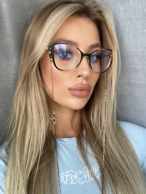 SARA Okulary damskie zerówki BLUE CONTROL