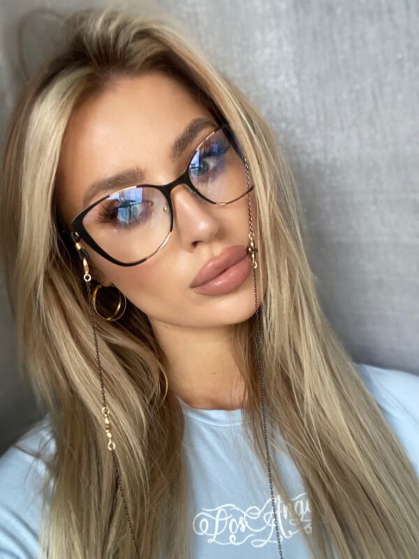 SARA Okulary damskie zerówki BLUE CONTROL