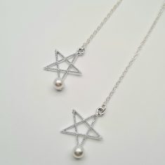 ŁAŃCUSZEK DO OKULARÓW- BIŻUTERIA DO OKULARÓW Srebrna Gwiazda Z Perłą