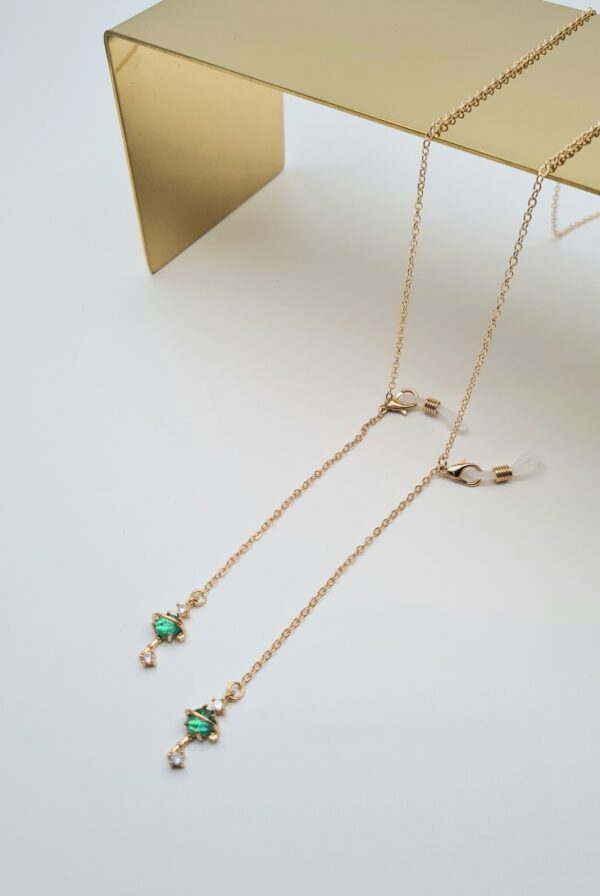 ŁAŃCUSZEK DO OKULARÓW- BIŻUTERIA DO OKULARÓW Zielony Kluczyk ŁAŃCUSZEK DO OKULARÓW- BIŻUTERIA DO OKULARÓW Zielony Kluczyk