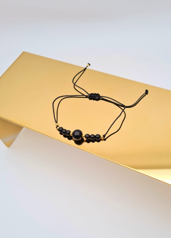 Bransoletka Z Kamieniem Naturalnym ONYX CZARNY