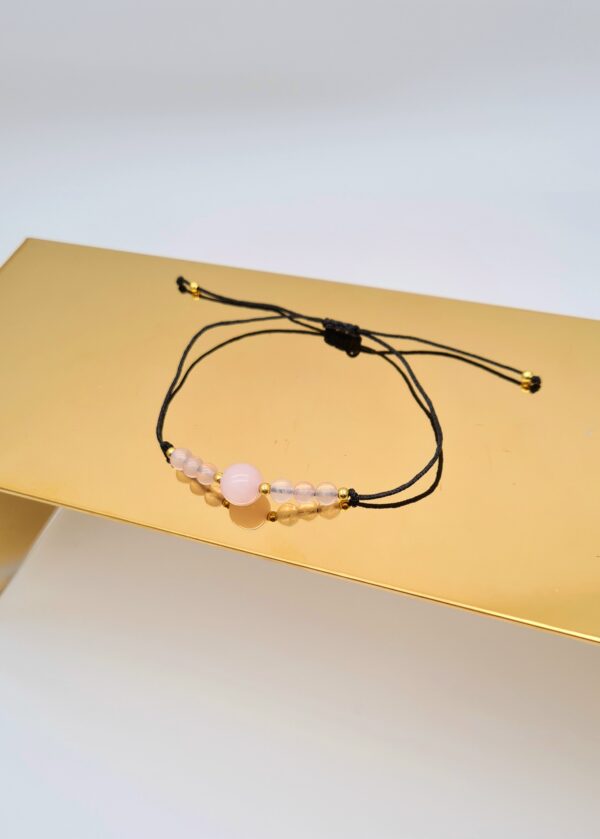 Bransoletka Z Kamieniem Naturalnym KWARC RÓŻOWY