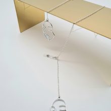 ŁAŃCUSZEK DO OKULARÓW- BIŻUTERIA DO OKULARÓW Srebrna twarz