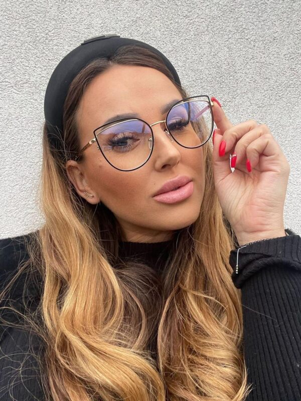 VERONICA Okulary Damskie Zerówki BLUE CONTROL