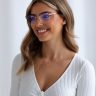 LINSEY Okulary Damskie Zerówki BLUE CONTROL