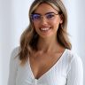 LINSEY Okulary Damskie Zerówki BLUE CONTROL