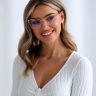 LINSEY Okulary Damskie Zerówki BLUE CONTROL