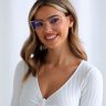 LINSEY Okulary Damskie Zerówki BLUE CONTROL