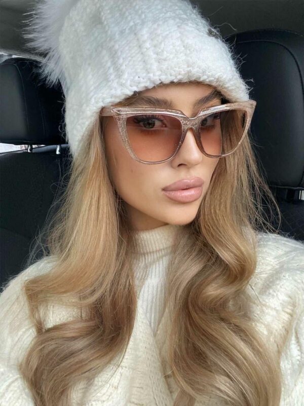 JACQUELINE Okulary damskie przeciwsłoneczne, stylowe okulary, modne okulary, kocie oczy