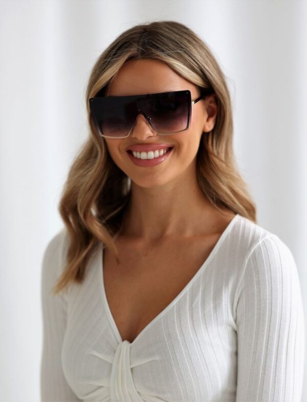 SAMANTHA Okulary damskie przeciwsłoneczne, modne okulary gwiazd, stylowe okulary, duże kwadratowe, maski