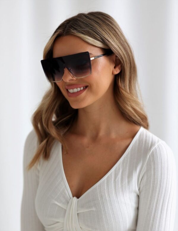 SAMANTHA Okulary damskie przeciwsłoneczne, modne okulary gwiazd, stylowe okulary, duże kwadratowe, maski