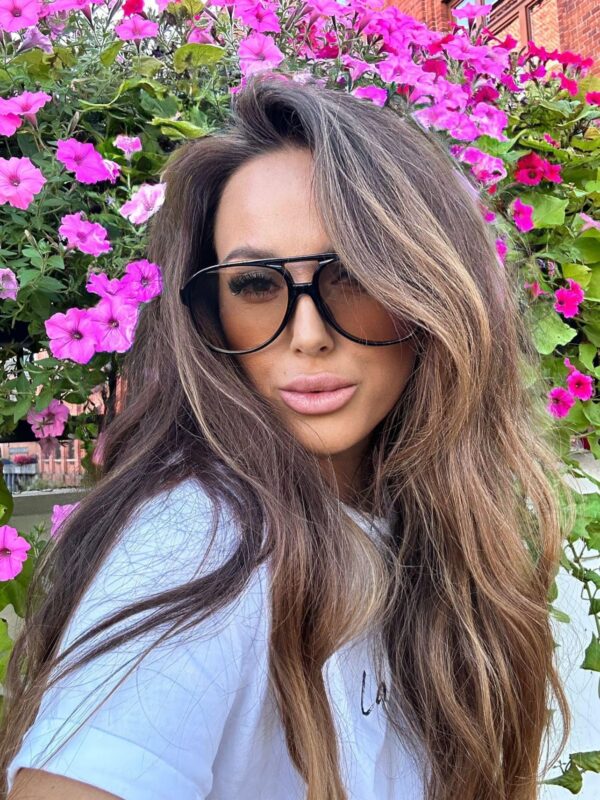 SHIRLEY BLACK Okulary Przeciwsłoneczne Damskie, duże pilotki