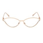 Lolita Okulary damskie zerówki, metalowe,kocie