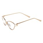 Lolita Okulary damskie zerówki, metalowe,kocie